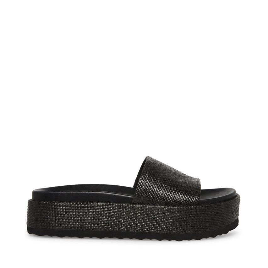 Sandalias de Diapositivas Steve Madden Kasper Mujer Negras | ES HV2401